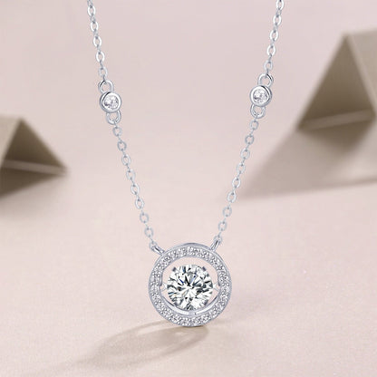 Mobius Necklace - A Fashionable And Light Luxury Jewelry Pendant Necklace Set With Top-quality Moissanite, S925 Silver Plated Platinum