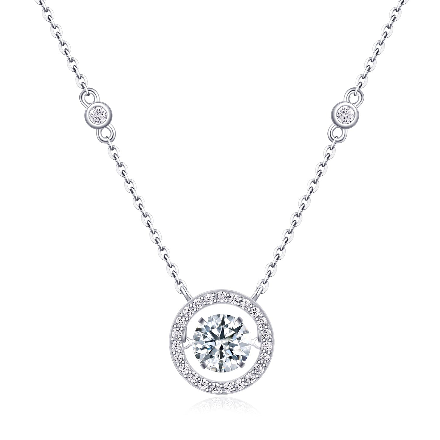Mobius Necklace - A Fashionable And Light Luxury Jewelry Pendant Necklace Set With Top-quality Moissanite, S925 Silver Plated Platinum