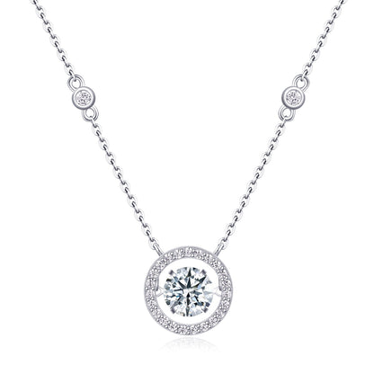 Mobius Necklace - A Fashionable And Light Luxury Jewelry Pendant Necklace Set With Top-quality Moissanite, S925 Silver Plated Platinum
