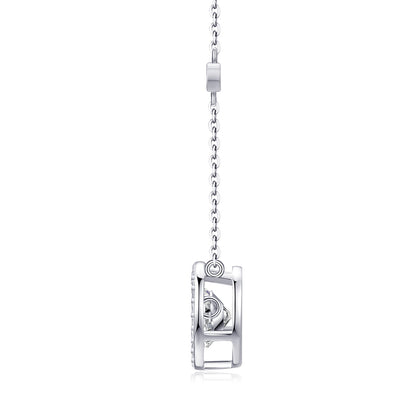 Mobius Necklace - A Fashionable And Light Luxury Jewelry Pendant Necklace Set With Top-quality Moissanite, S925 Silver Plated Platinum